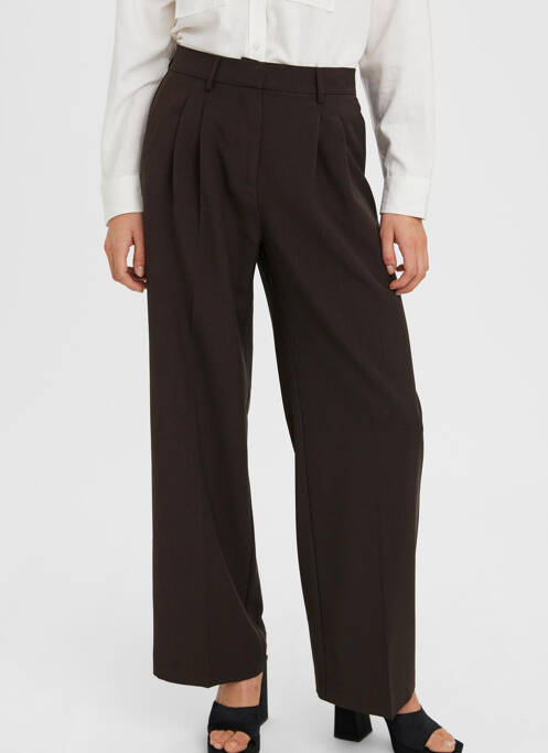 Pantalon chino marron VERO MODA pour femme