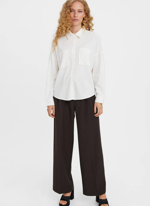 Pantalon chino marron VERO MODA pour femme