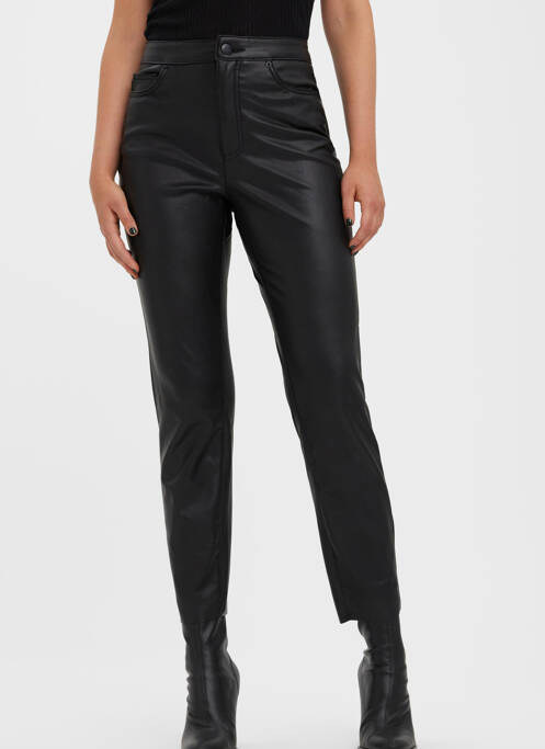 Pantalon slim noir VERO MODA pour femme