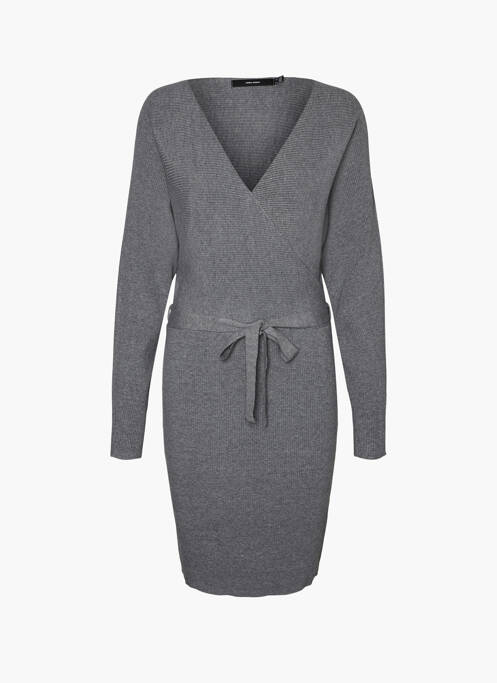 Robe mi-longue gris VERO MODA pour femme