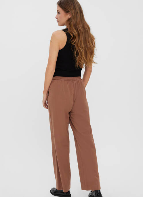 Pantalon droit marron VERO MODA pour femme