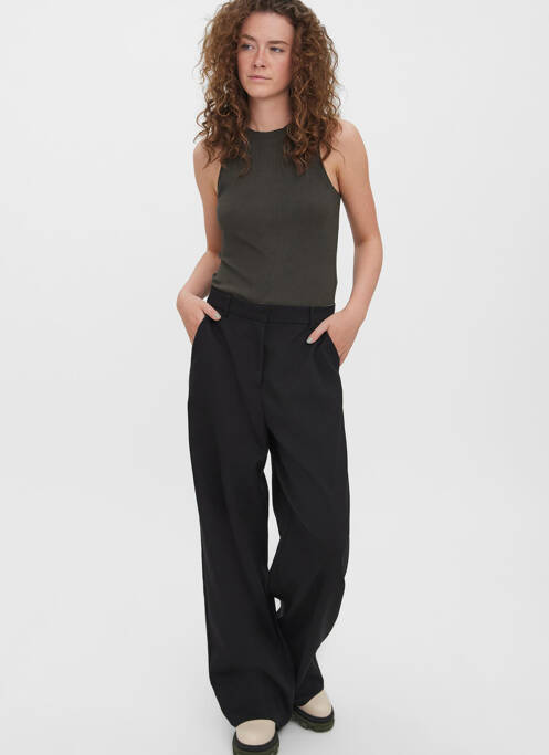 Pantalon chino noir VERO MODA pour femme