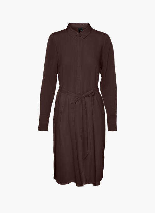 Robe mi-longue marron VERO MODA pour femme
