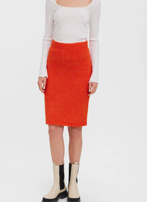 Jupe mi-longue rouge VERO MODA pour femme