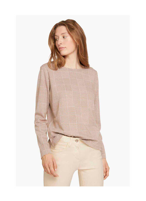 T-shirt beige TOM TAILOR pour femme