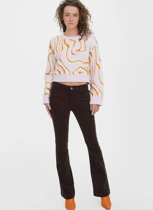Pantalon flare marron VERO MODA pour femme