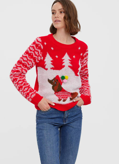 Pull rouge VERO MODA pour femme