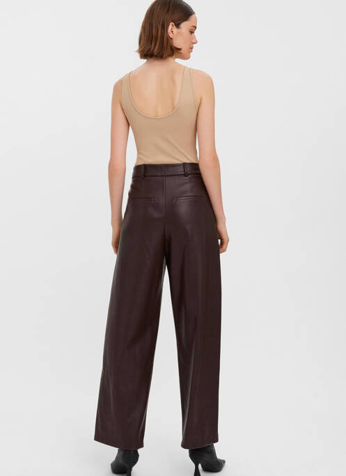 Pantalon large marron VERO MODA pour femme