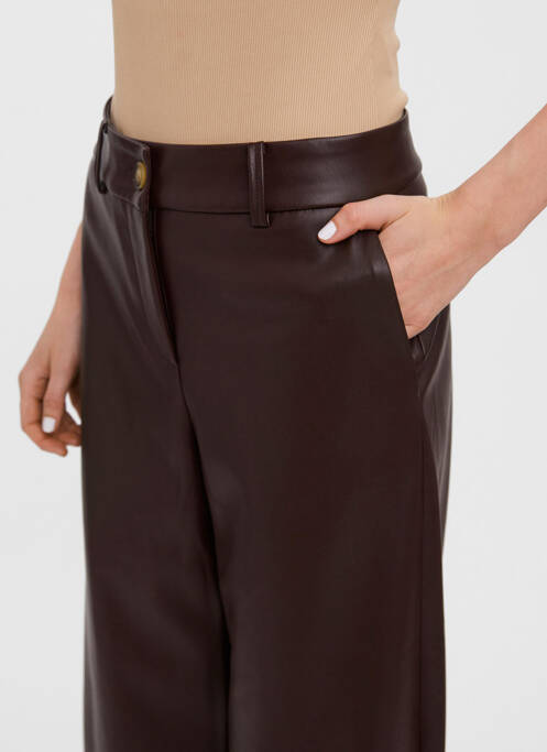 Pantalon large marron VERO MODA pour femme
