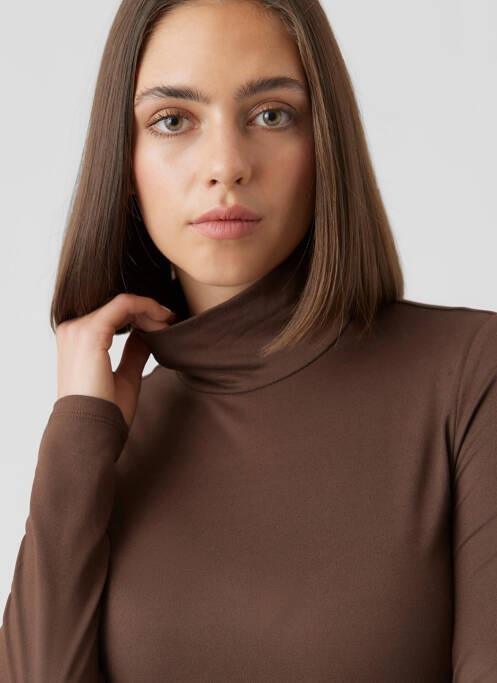 Polo marron VERO MODA pour femme