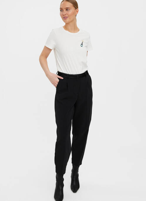 Pantalon chino noir VERO MODA pour femme