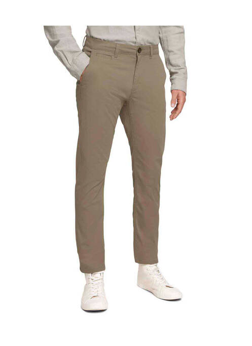 Pantalon chino beige TOM TAILOR pour homme