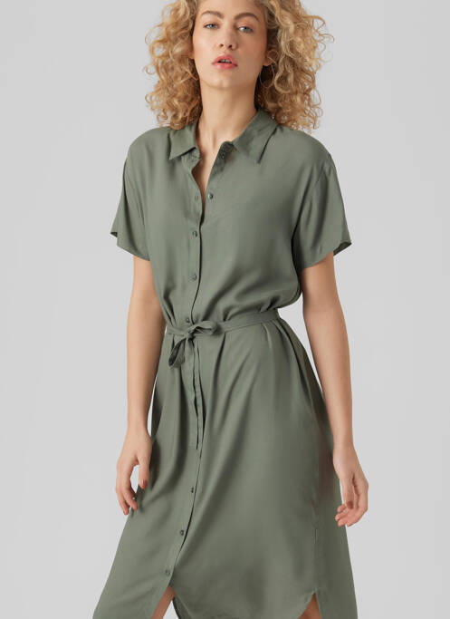 Robe mi-longue vert VERO MODA pour femme