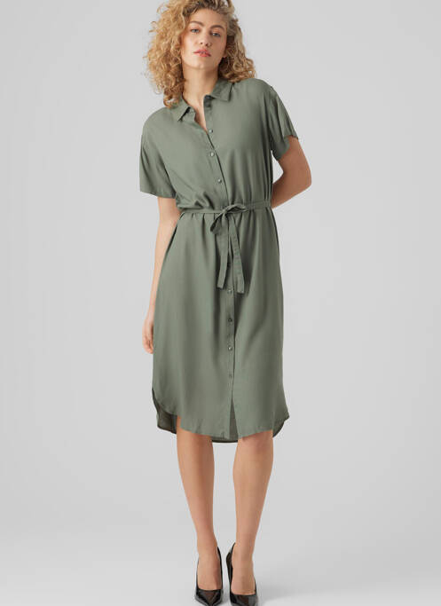 Robe mi-longue vert VERO MODA pour femme