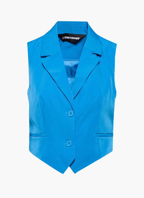 Gilet sans manche bleu SOMETHING NEW pour femme