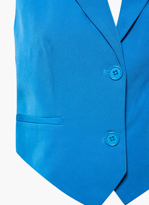 Gilet sans manche bleu SOMETHING NEW pour femme