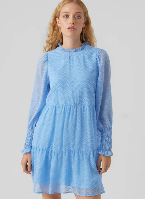 Robe courte bleu VERO MODA pour femme