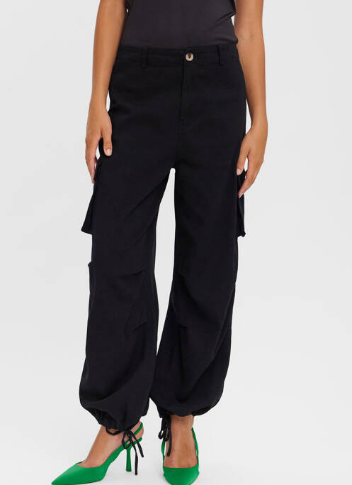 Pantalon cargo noir VERO MODA pour femme