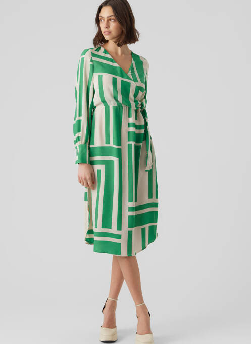 Robe longue vert VERO MODA pour femme