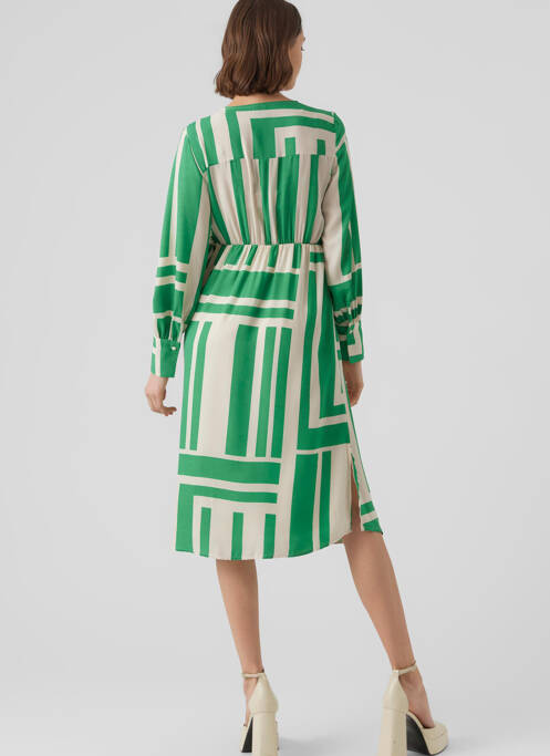 Robe longue vert VERO MODA pour femme