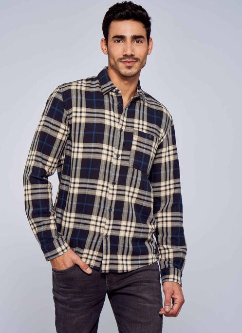 Chemise manches longues bleu TOM TAILOR pour homme