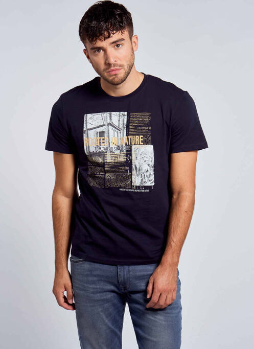 T-shirt bleu TOM TAILOR pour homme