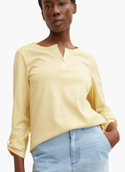 T-shirt jaune TOM TAILOR pour femme