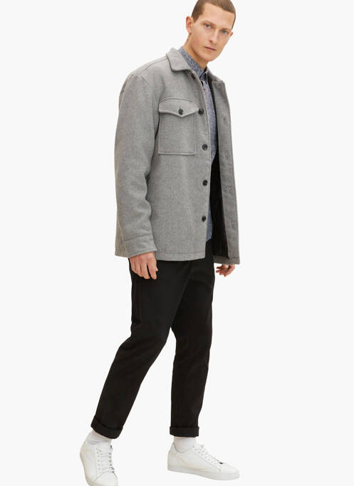 Chemise manches longues gris TOM TAILOR homme