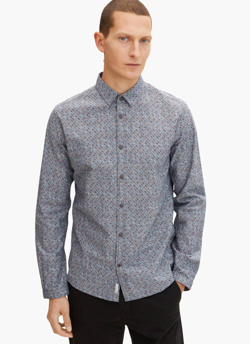 Chemise manches longues gris TOM TAILOR homme
