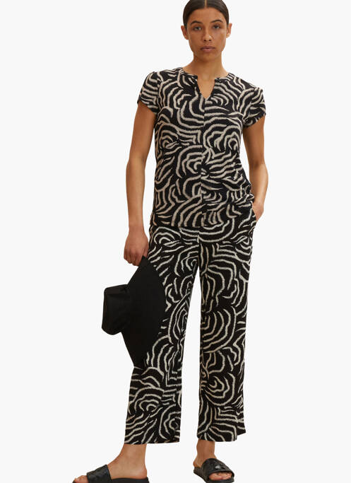 Pantalon droit noir TOM TAILOR pour femme