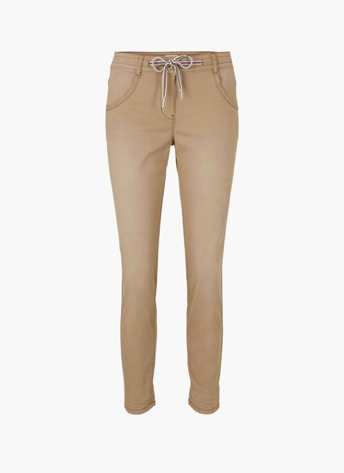 Pantalon chino beige TOM TAILOR pour femme