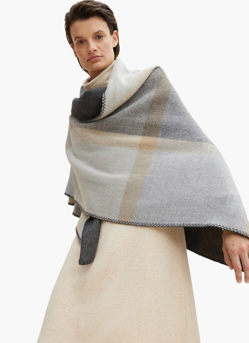 Echarpe gris TOM TAILOR femme