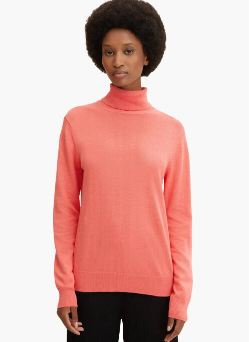Pull col roulé rose TOM TAILOR pour femme