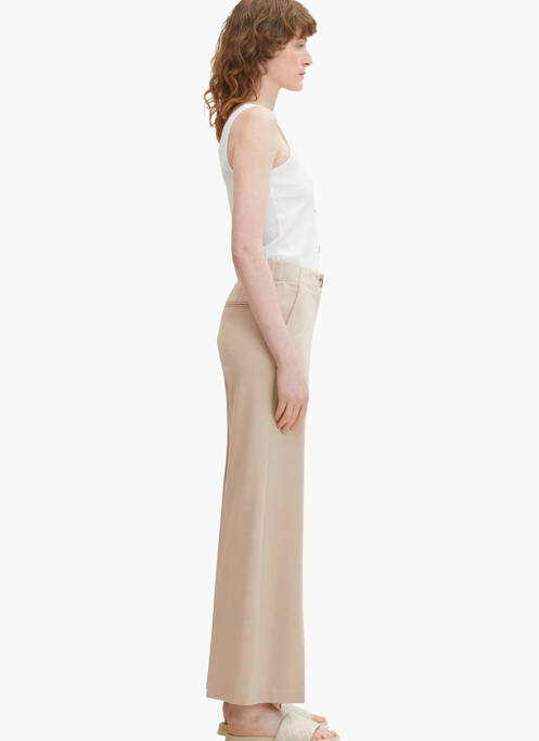 Pantalon flare beige TOM TAILOR pour femme