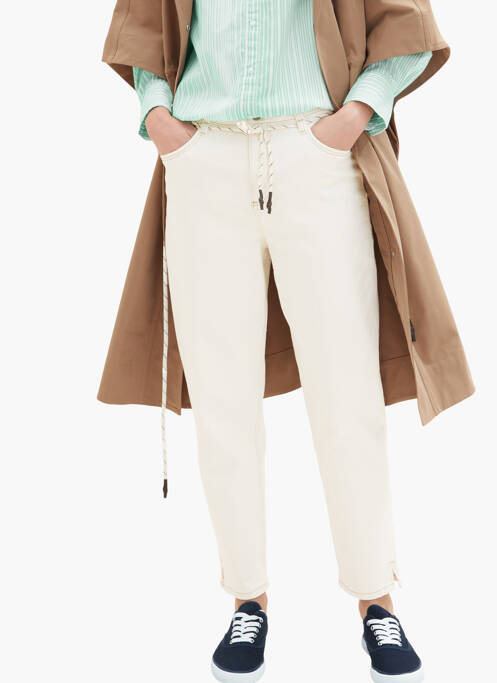 Pantalon chino beige TOM TAILOR pour femme