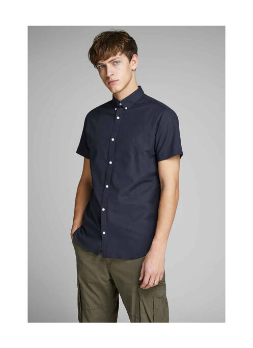 Chemise manches longues bleu JACK & JONES pour homme