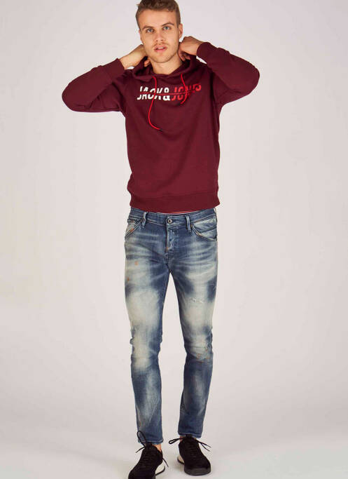 Jeans coupe droite bleu JACK & JONES pour homme