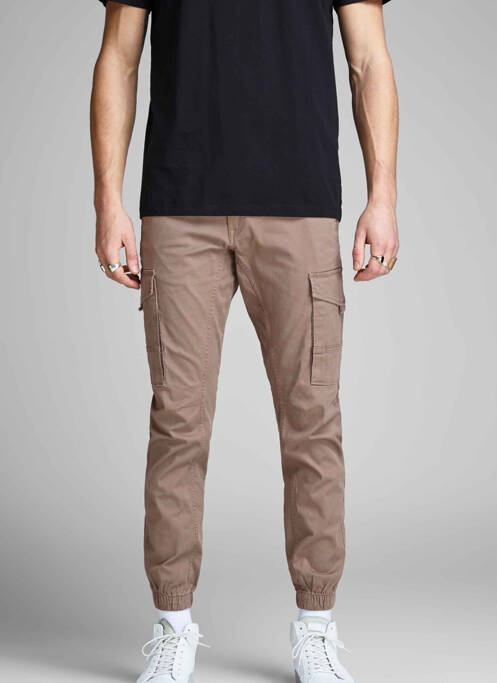 Pantalon cargo marron JACK & JONES pour homme