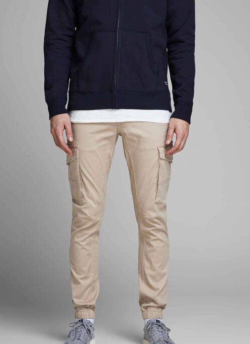 Pantalon cargo beige JACK & JONES homme