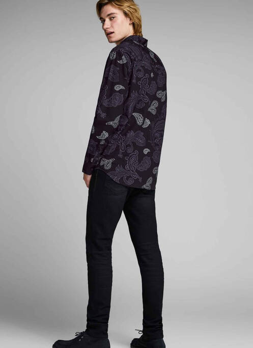 Chemise manches longues noir JACK & JONES pour homme