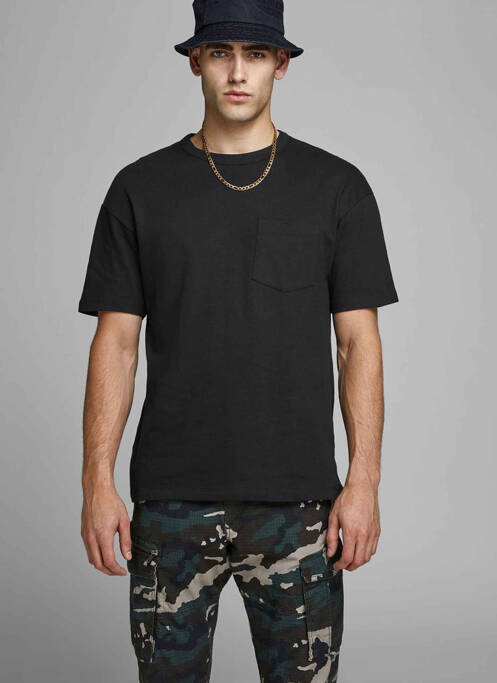 T-shirt noir JACK & JONES pour homme