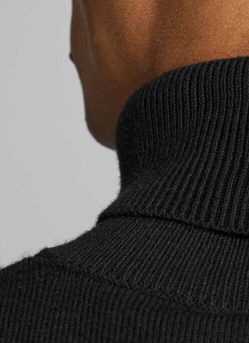 Pull col roulé noir JACK & JONES pour homme