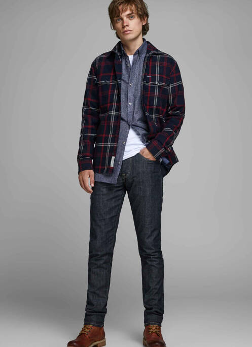Chemise manches longues bleu JACK & JONES homme