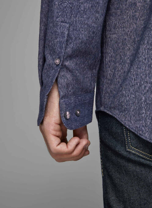Chemise manches longues bleu JACK & JONES homme