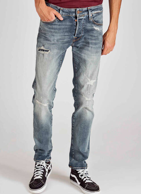 Jeans coupe slim bleu JACK & JONES pour homme