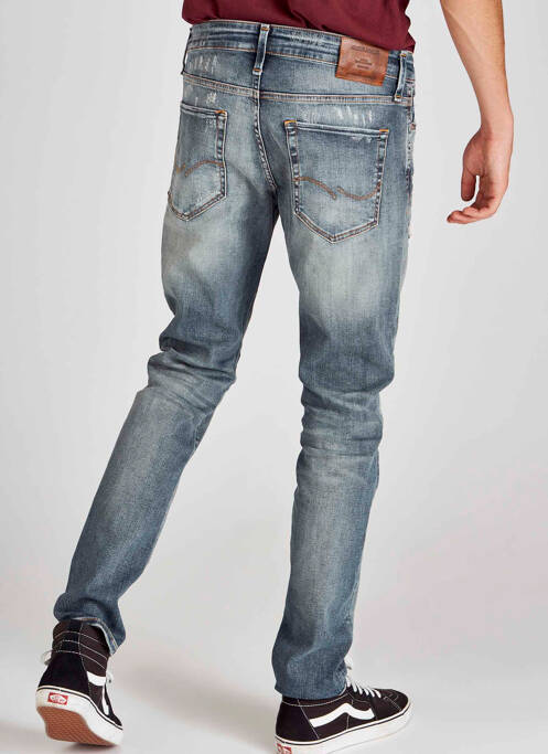Jeans coupe slim bleu JACK & JONES pour homme