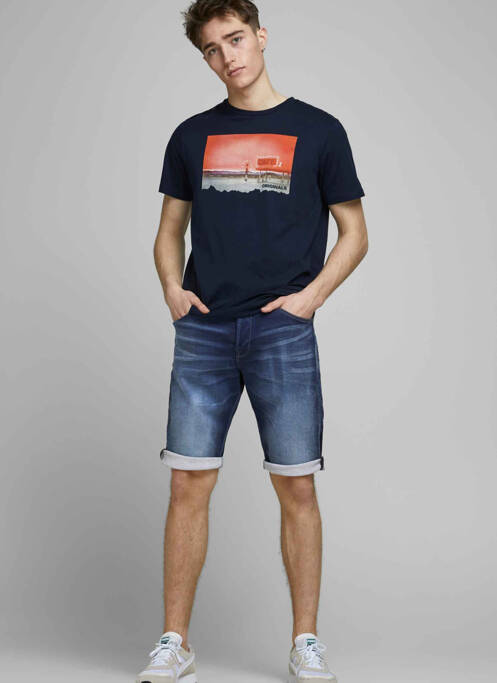 Short bleu JACK & JONES pour homme