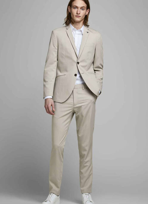 Pantalon chino beige JACK & JONES pour homme