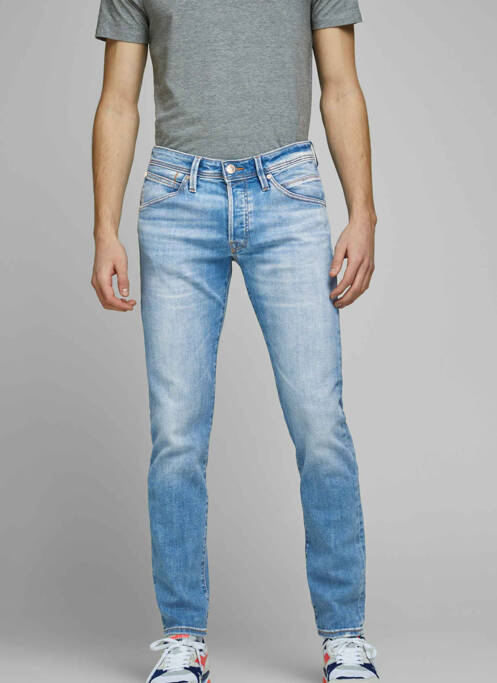 Jeans coupe slim bleu JACK & JONES pour homme