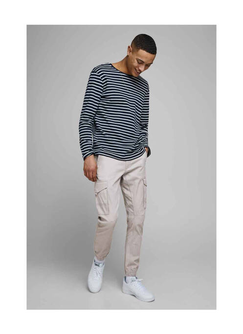 Pantalon cargo beige JACK & JONES pour homme